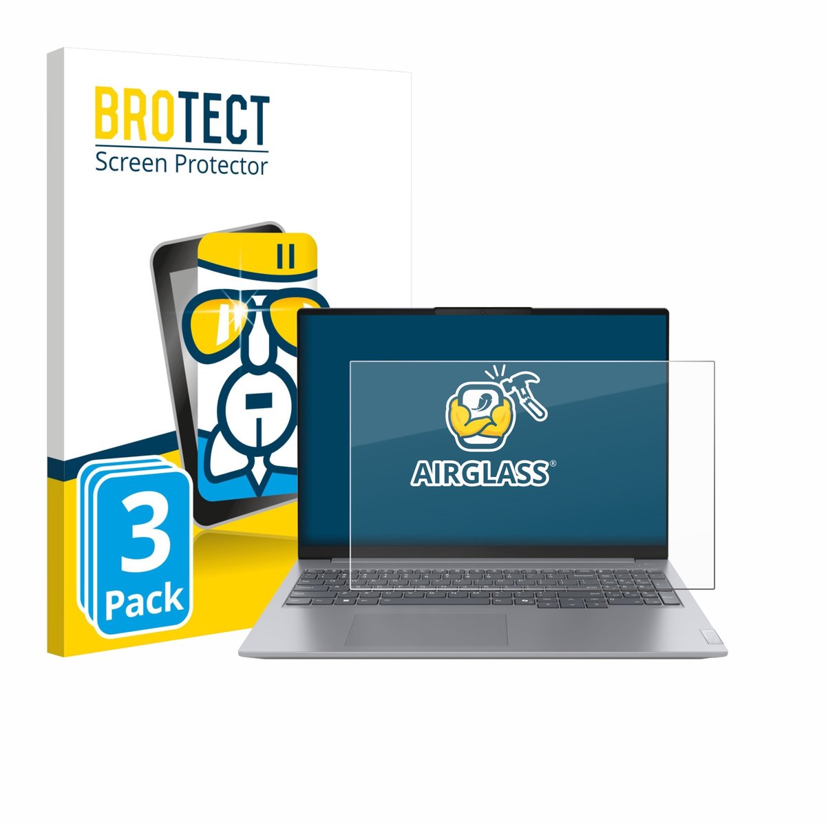 Screenprotector 3 Stuks voor Lenovo ThinkBook 16 Gen 7+ Beschermglas transparant
