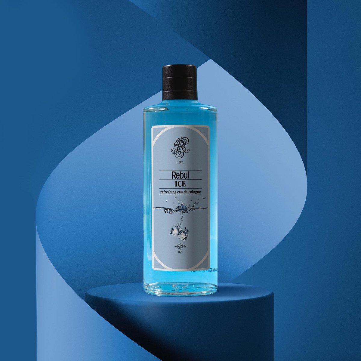 Rebul Ice Eau de Cologne - 250 ml - Glazen Fles - 80% Alcohol