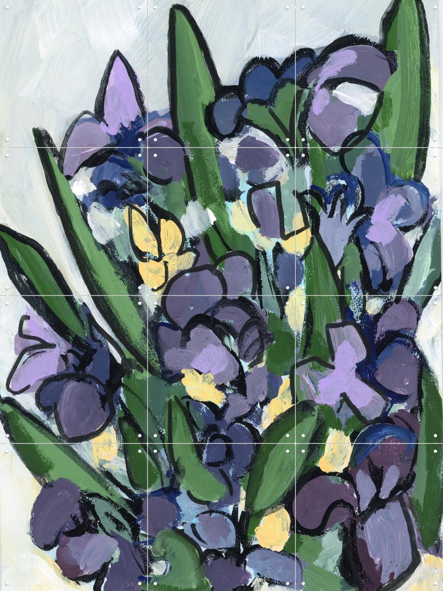 IXXI Irises, Green Barn Studio & Van Gogh 21st Century - 60 x 80 cm - Gratis ophangtool - Grote wanddecoratie en posters - Impressionisme, Klassiek