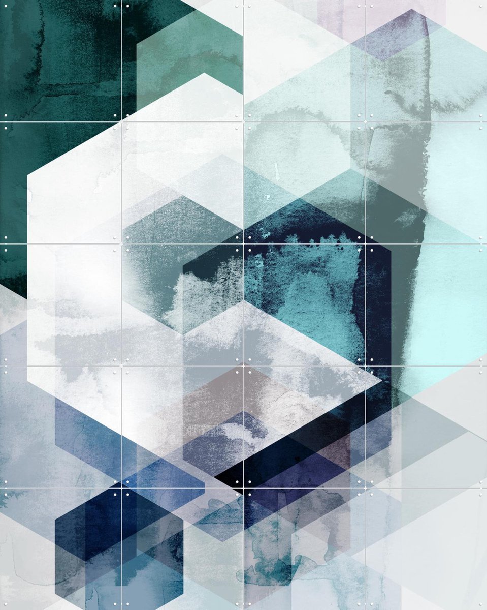 IXXI Graphic 165, Mareike Böhmer - 80 x 100 cm - Gratis ophangtool - Grote wanddecoratie en posters - Abstract, Geometrische Kunst, Aquarel, Grafisch