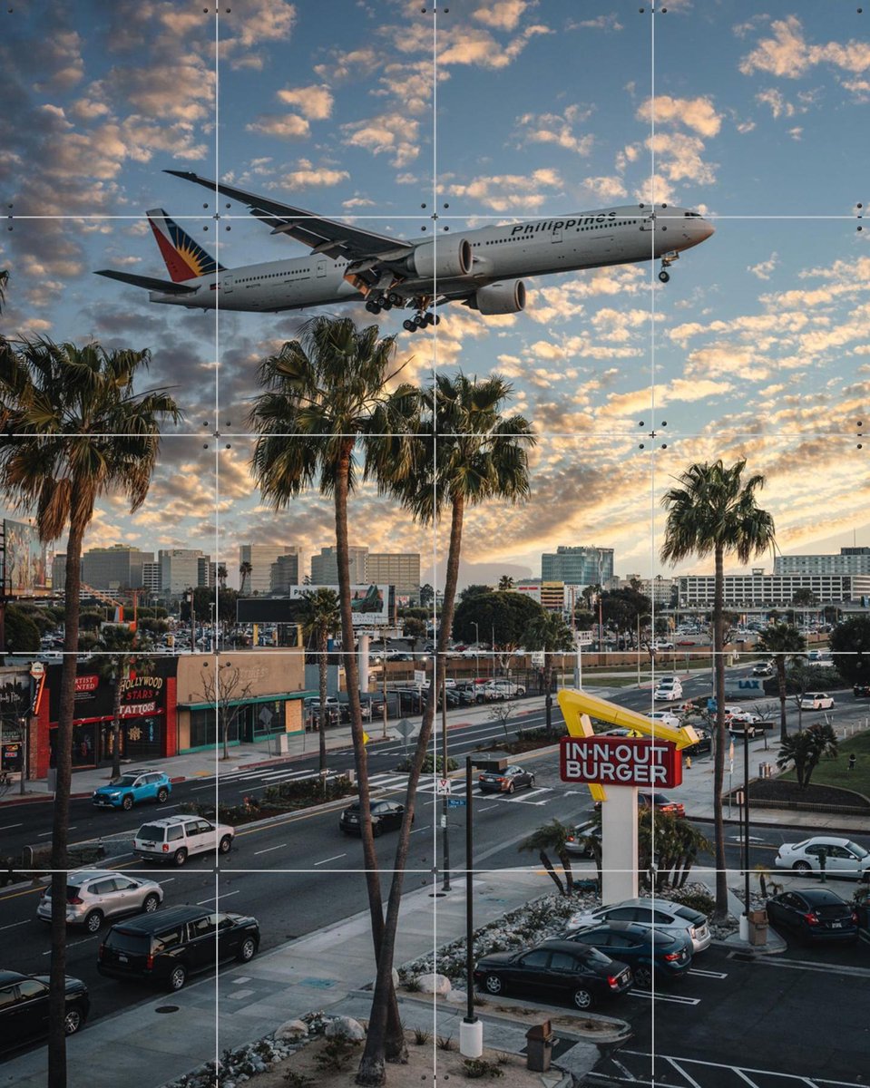 IXXI Landing, Tristan Zhou - 80 x 100 cm - Gratis ophangtool - Grote wanddecoratie en posters - Fotografie, Kleurrijk, Woonkamer, Eetkamer, Mancave