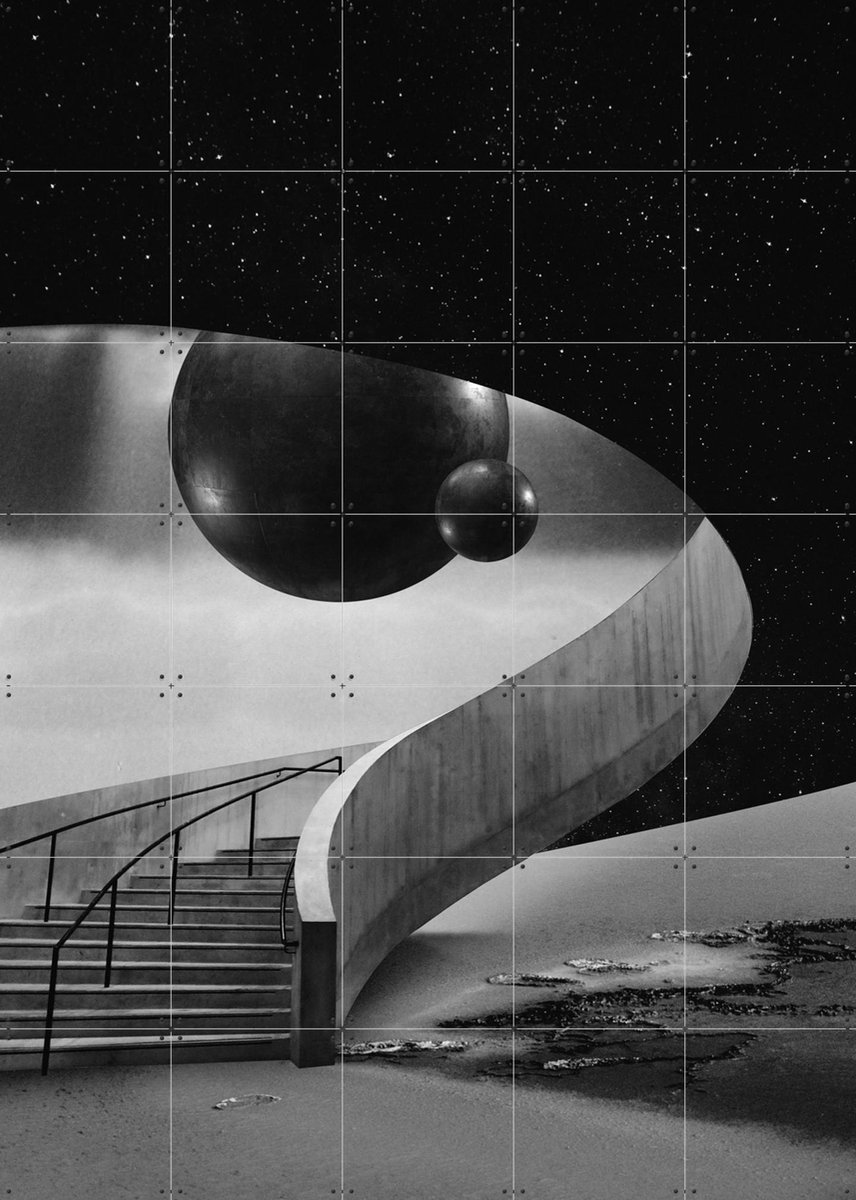 IXXI The Hall, Fran Rodriguez - 100 x 140 cm - Gratis ophangtool - Grote wanddecoratie en posters - Fotografie, Surrealisme, Abstract, Mancave