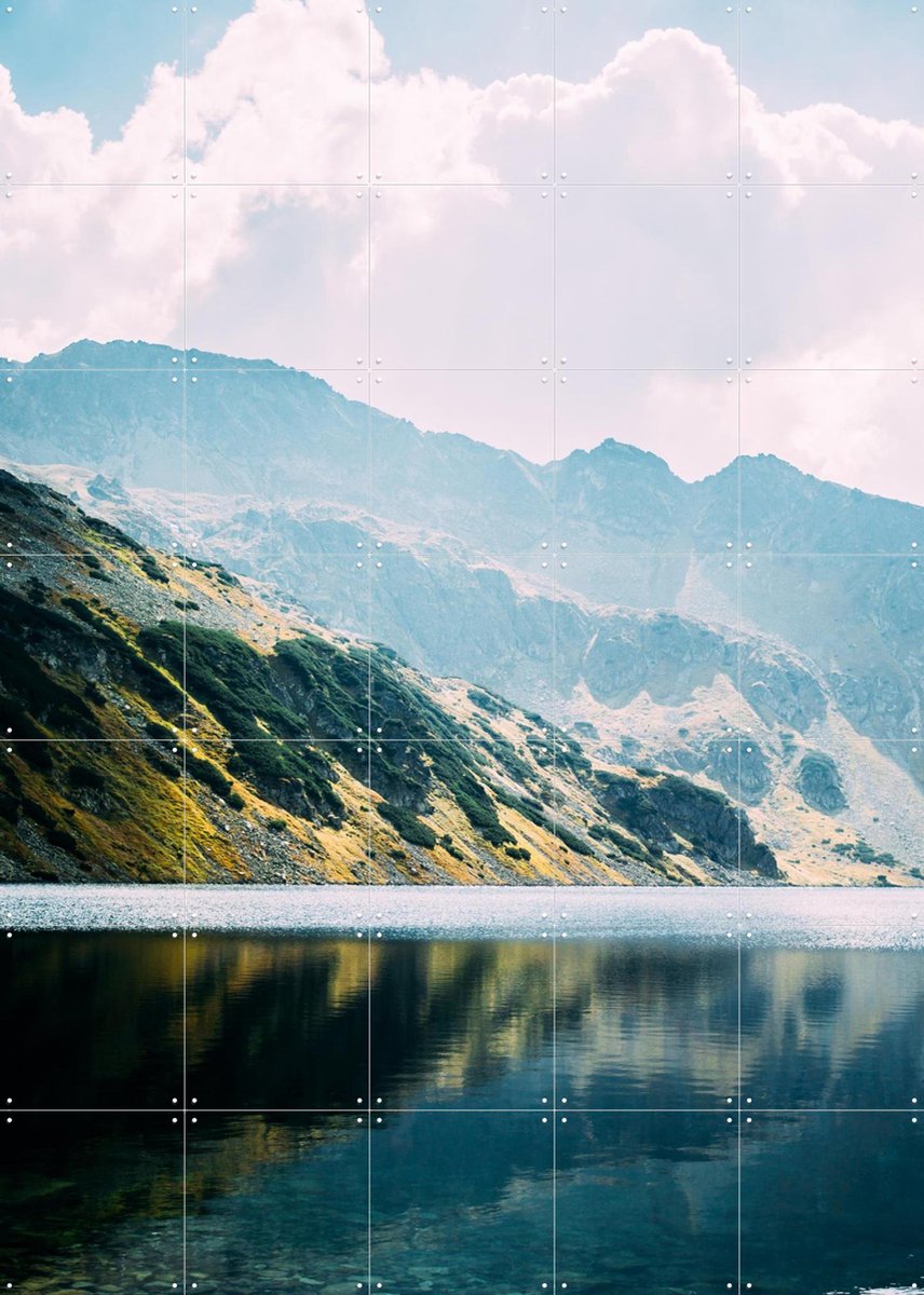 IXXI Autumn Mountain Lake, Pati Photography - 100 x 140 cm - Gratis ophangtool - Grote wanddecoratie en posters - Naturalisme, Fotografie, Kleurrijk