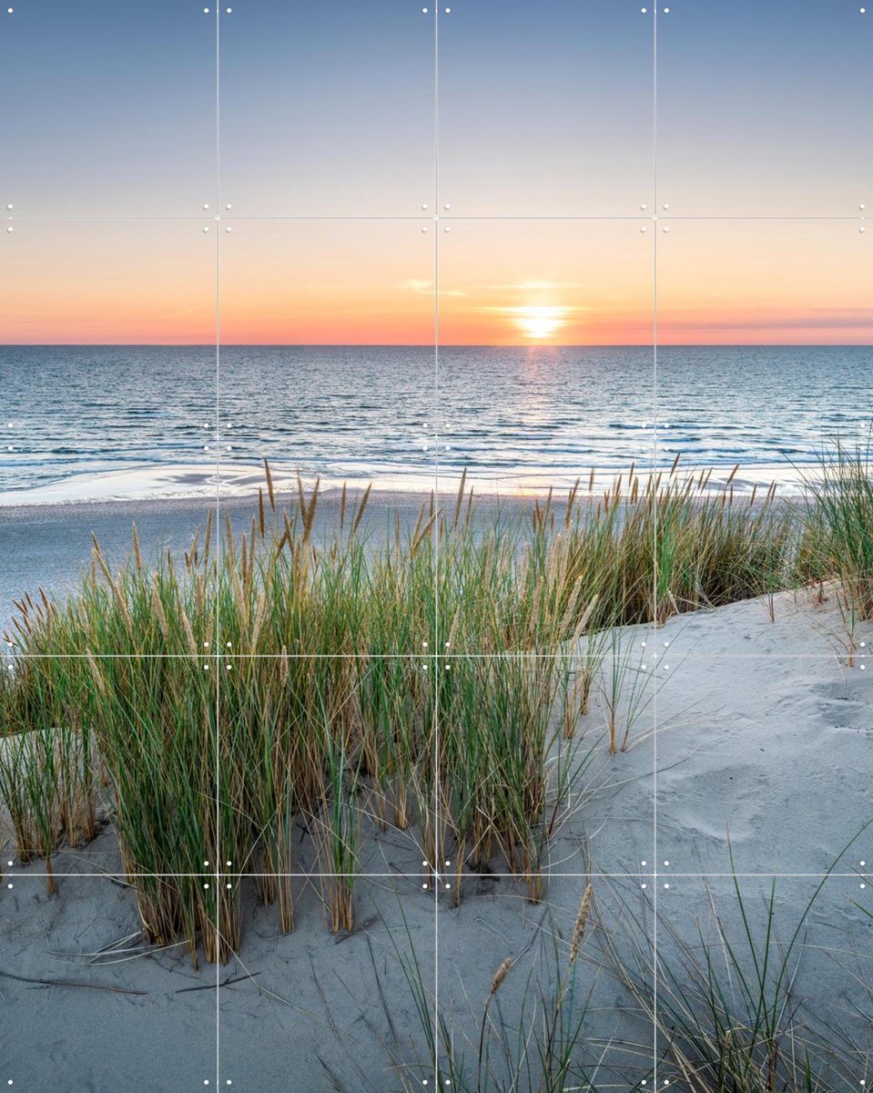 IXXI Sunset at the beach, Jan Becke - 80 x 100 cm - Gratis ophangtool - Grote wanddecoratie en posters - Impressionisme, Fotografie, Realisme, Gang