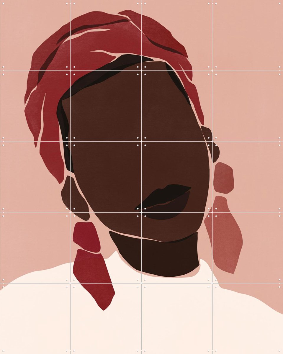 IXXI Sacrée Frangine - Baya, Sacrée Frangine - 80 x 100 cm - Gratis ophangtool - Grote wanddecoratie en posters - Geometrische Kunst, Illustraties