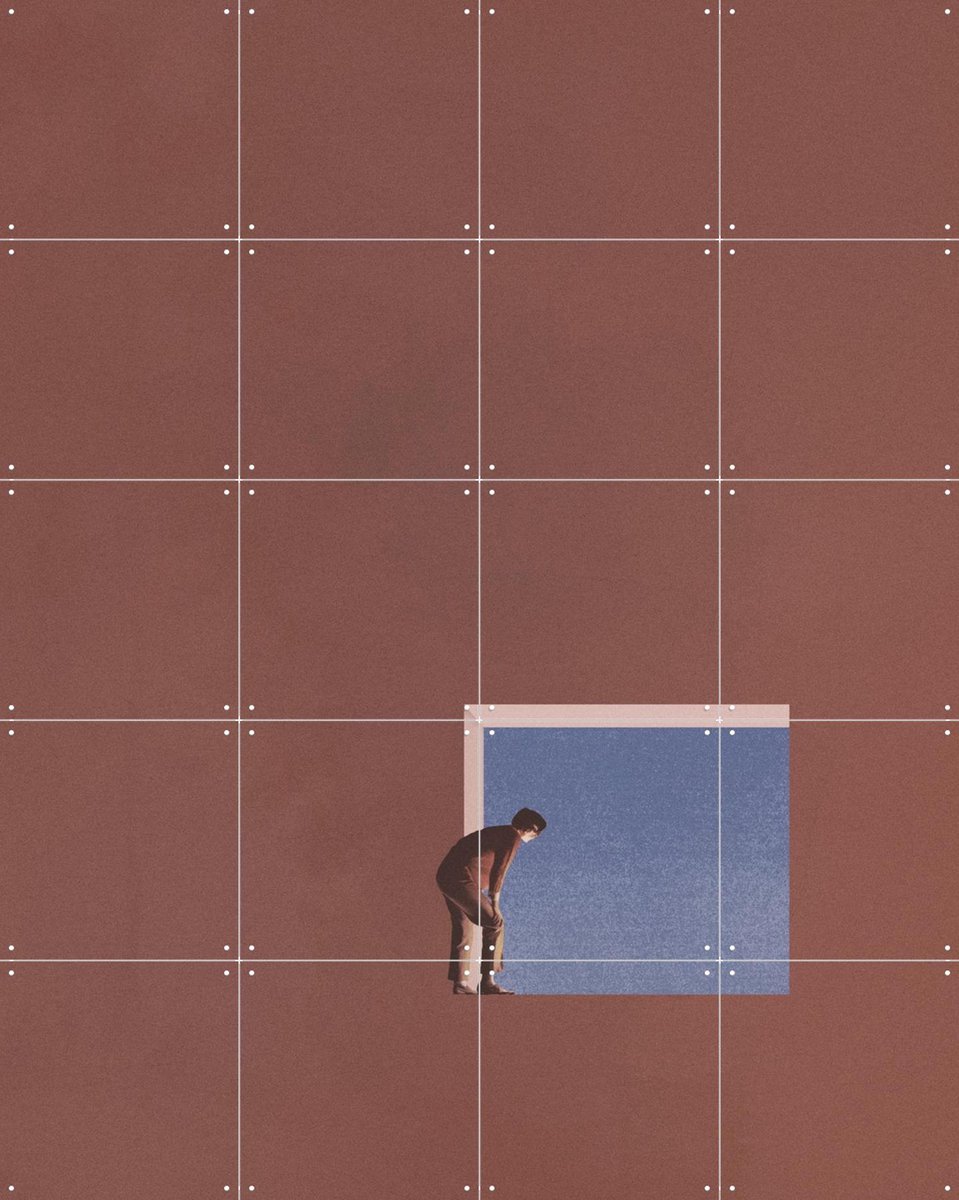 IXXI Curiosity, Maarten Léon - 80 x 100 cm - Gratis ophangtool - Grote wanddecoratie en posters - Minimalisme, Surrealisme, Illustraties, Slaapkamer