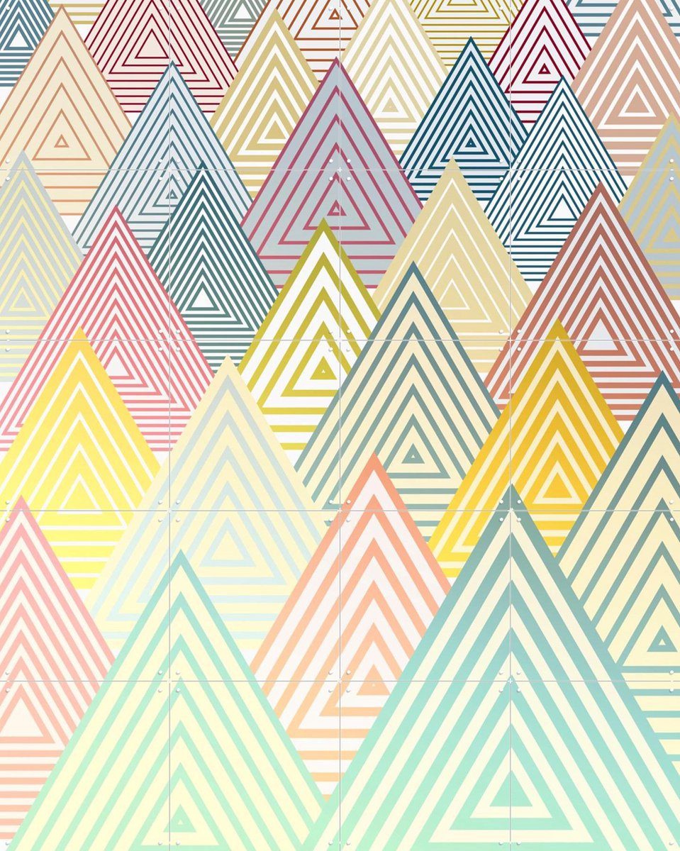 IXXI Pastel Mountains, Angelo Cerantola - 80 x 100 cm - Gratis ophangtool - Grote wanddecoratie en posters - Digitale Kunst, Illustraties