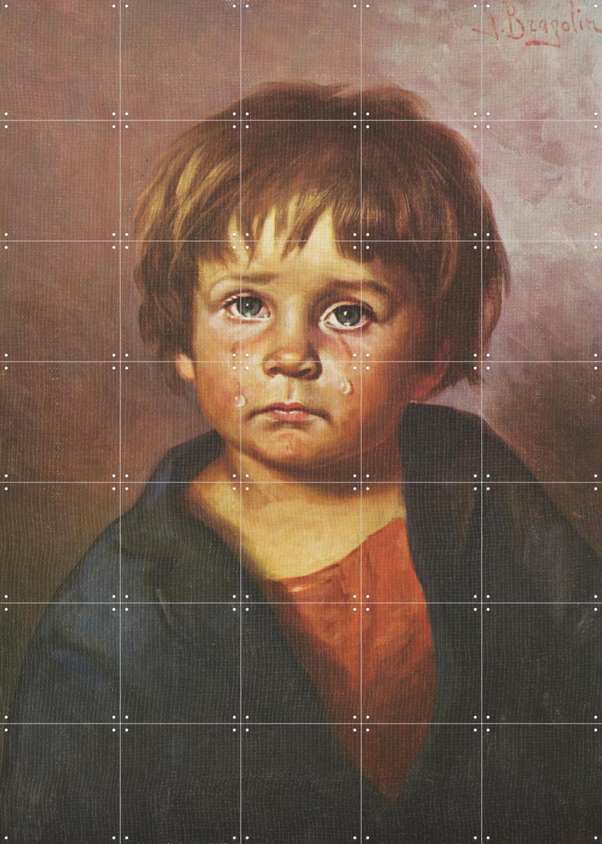 IXXI Zigeunerjongetje III, Made by IXXI - 100 x 140 cm - Gratis ophangtool - Grote wanddecoratie en posters - Realisme, Olieverf, Klassiek, Vintage