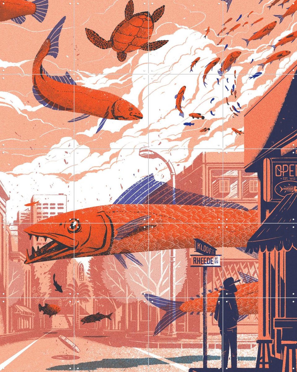 IXXI A Sense of Place, Studio Muti - 80 x 100 cm - Gratis ophangtool - Grote wanddecoratie en posters - Kleurrijk, Illustraties, Digitale Kunst