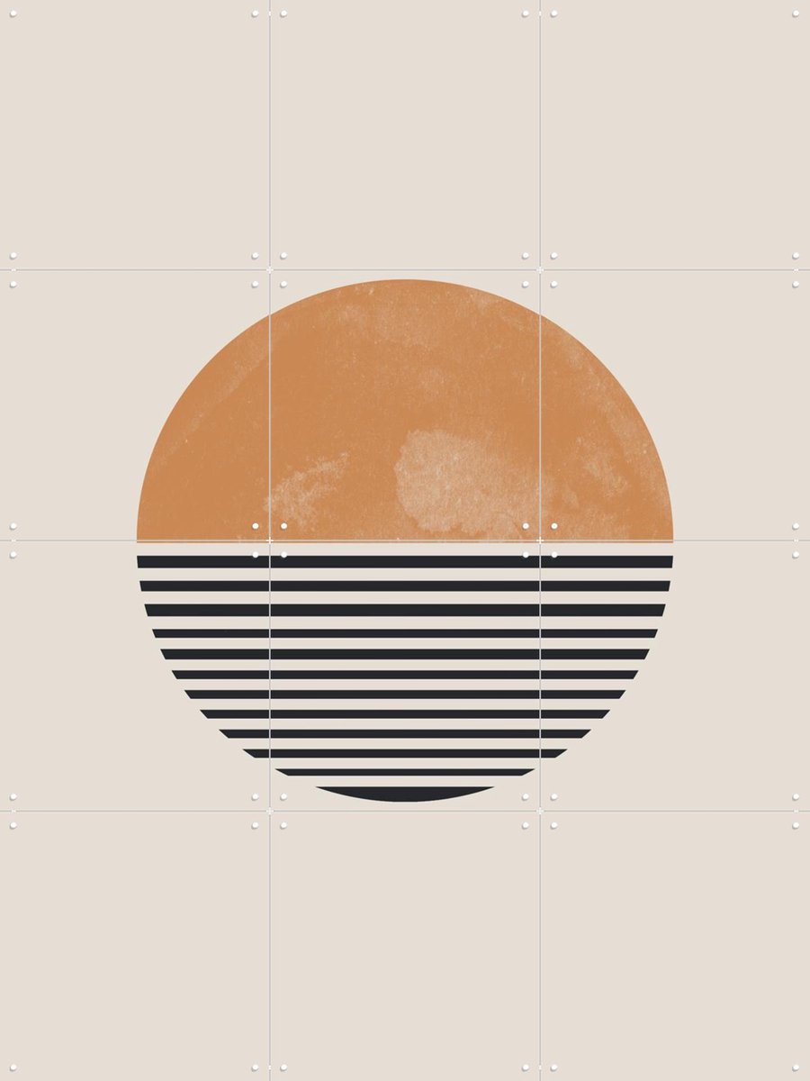 IXXI Striped Horizon, The Miuus Studio & Various - 60 x 80 cm - Gratis ophangtool - Grote wanddecoratie en posters - Geometrische Kunst, Grafisch