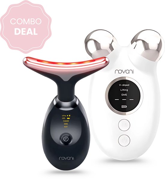 Novani 2 in 1 Facelifting Microcurrent | Anti Ageing | huidverjonging | Gezichtsmassage | Huidverjongingsapparaat | Facelift apparaat | Anti rimpel