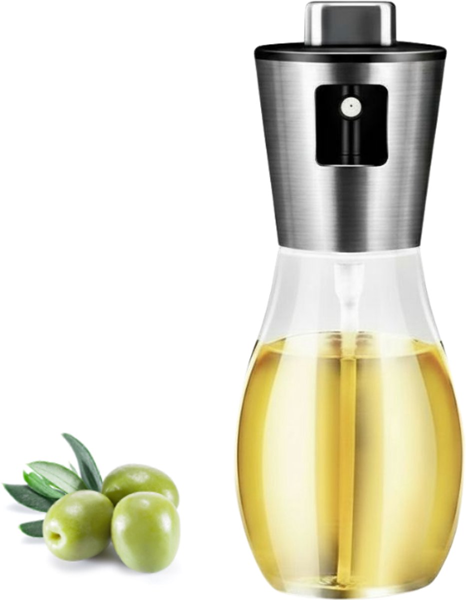 Flow Goods Olijfolie Sprayer – Luxe Sprayer met Trechter – Olie Spray - Navulbaar Olie Glas – 200 ML – Cooking Spray - BBQ Accesoires – Airfryer