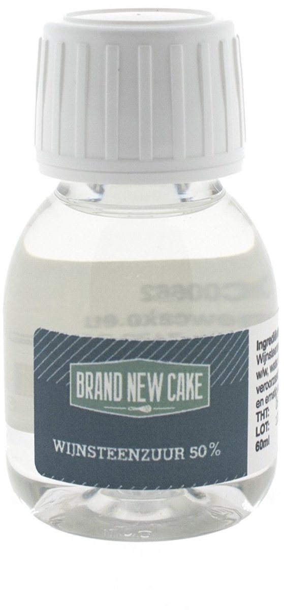 BrandNewCake® Wijnsteenzuur 50% 60ml - Vloeibaar - Tartaric Acid - Bakken