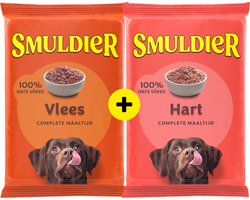 Smuldier Vlees 400g + Hart 400g | 2x12 st. | compleet | diepvries hondenvoer | vers vlees
