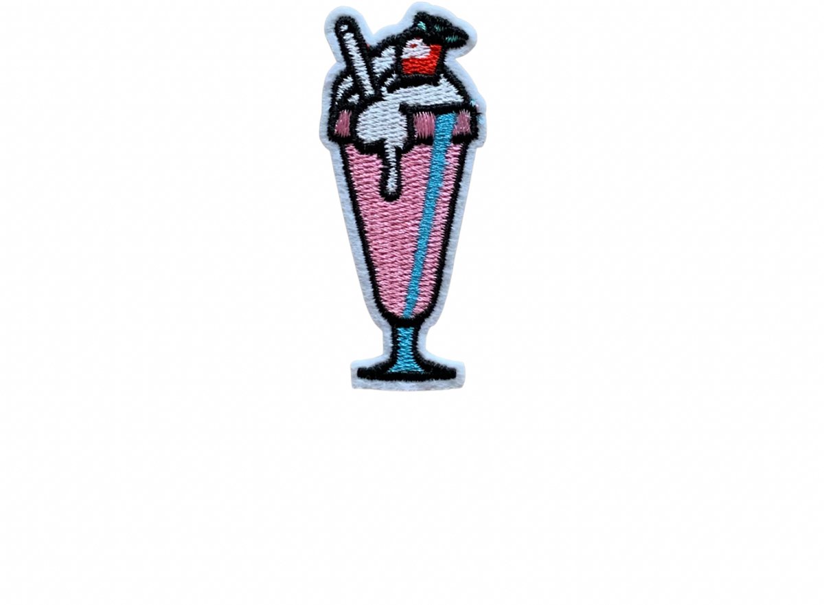 Sorbet IJs - Zomer - strijkapplicatie strijk embleem - patch - patches - stof & strijk applicatie - carnaval