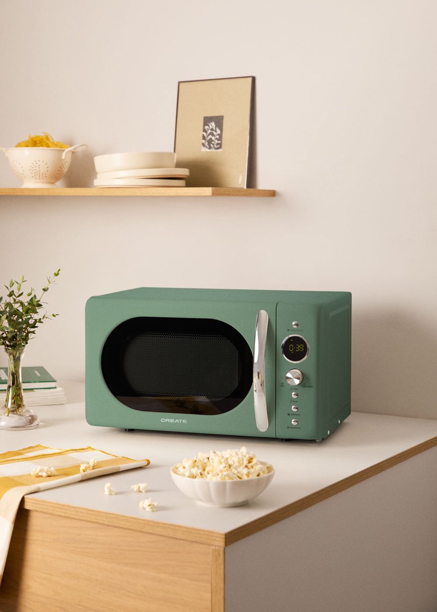 CREATE - Digitale magnetron-grill 900 W - Sage - MICROWAVE RETRO — afbeelding 4