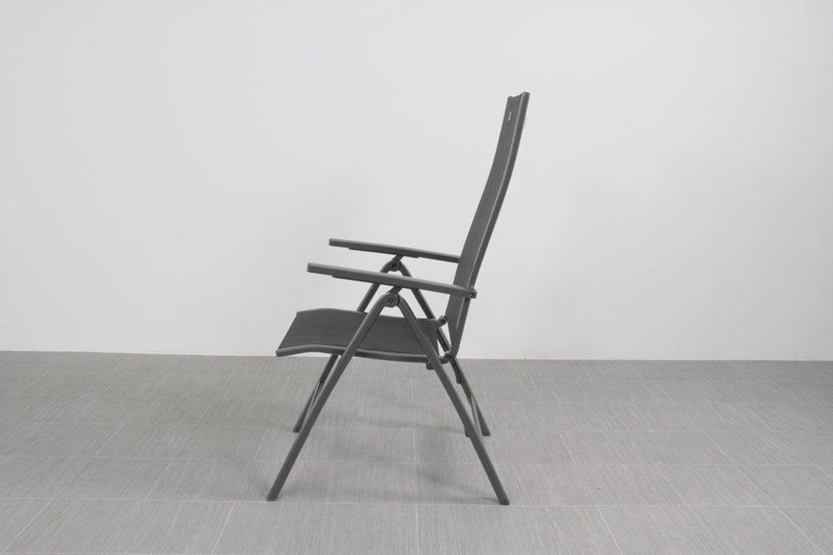Hartman Lot de 6 chaises de jardin réglables en aluminium Roma