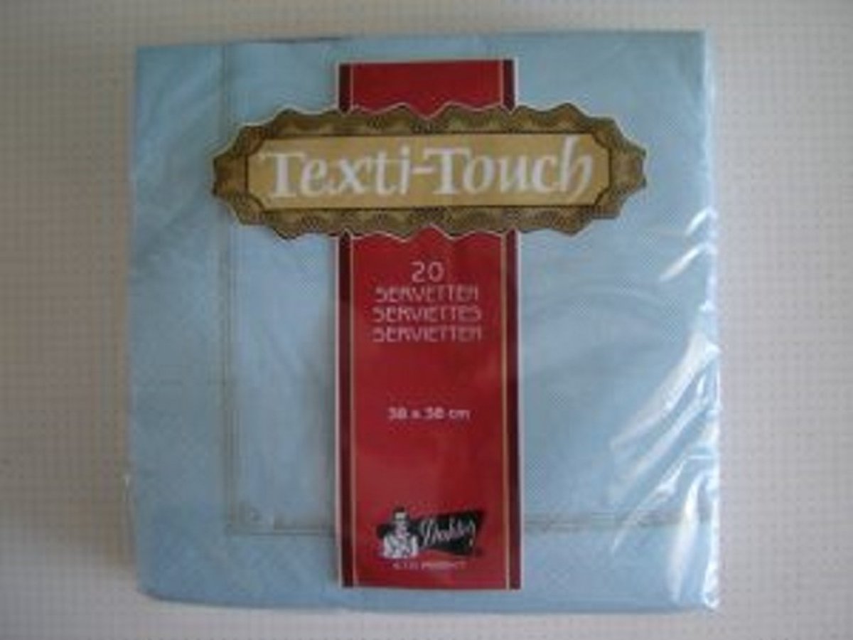 Servetten lichtblauw met streep,38 x 38,3 laags (40st.)