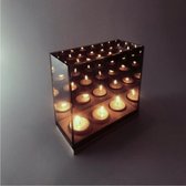 Infinity Light  Cube - Waxinelichthouder - Glas - Kaarsjes