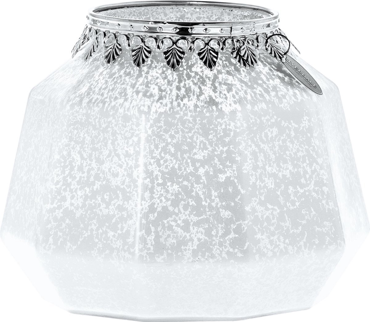 Riverdale - waxinelichtjeshouder - Sfeerlicht - Glow - wit - H14 cm - Ø 18 cm - glas
