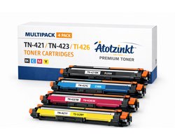 Atotzinkt Premium huismerk set voor Brother TN 421 TN 423 Hoge capaciteit XL Geschikt voor Brother DCP-L8410, HL-L8260CDW, HL-8360CDW, MFC-L8690CDW, MFC-L8900CDW