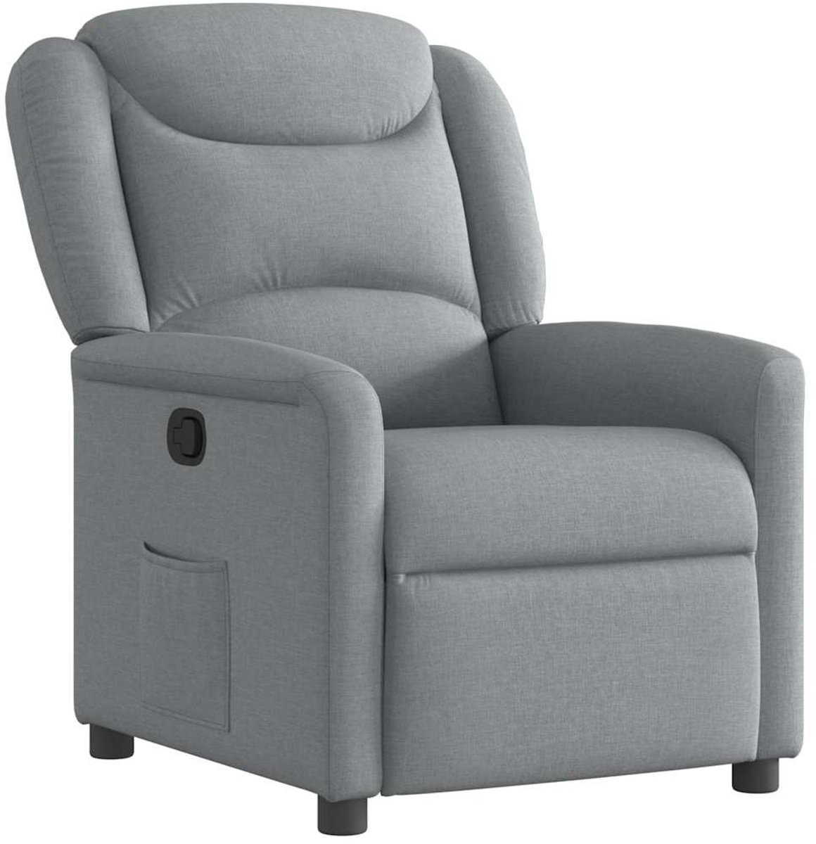 vidaXL Fauteuil - verstelbaar - stof - lichtgrijs