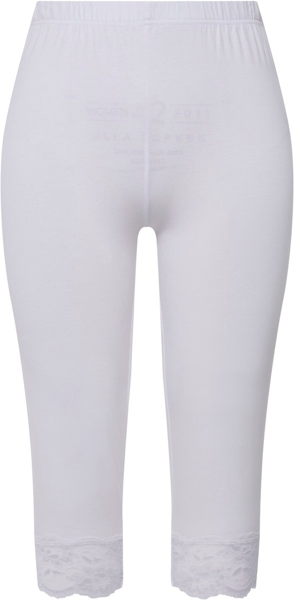 Ulla Popken - Dames - Capri elastische kanten zoom - Sneeuwwit - Maat 42+