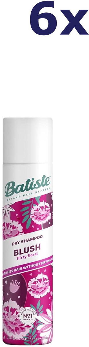 6x Batiste Dry Shampoo 350ml Blush