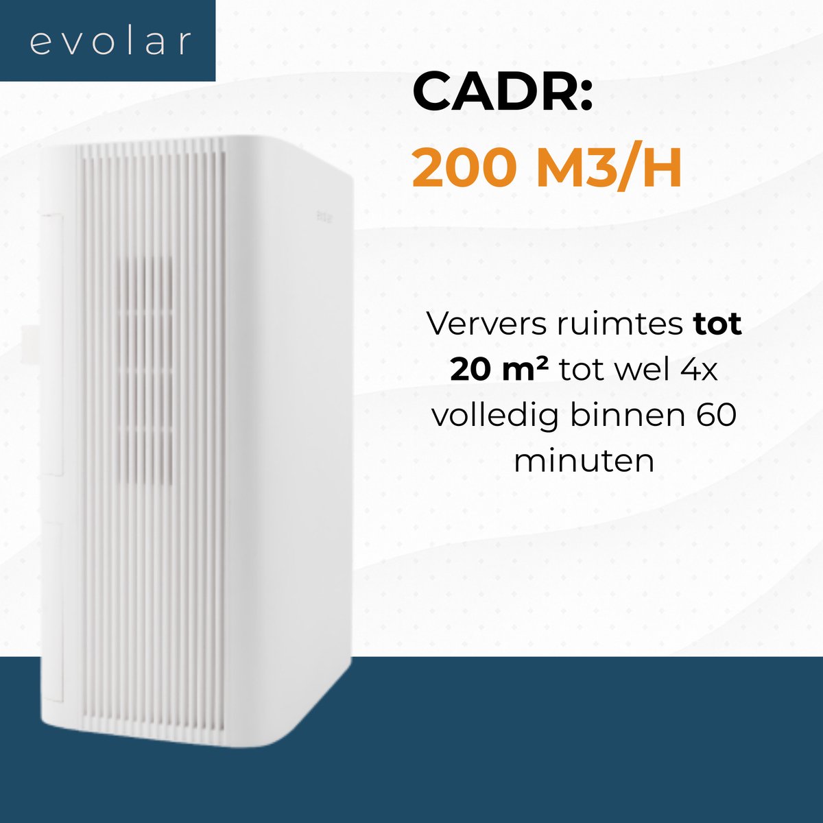 Evolar Luchtreiniger met HEPA-Filter en Ontvochtiger - 200 CADR m3/u - 2-in-1 - Air Purifier - EVO-DH65 — afbeelding 2