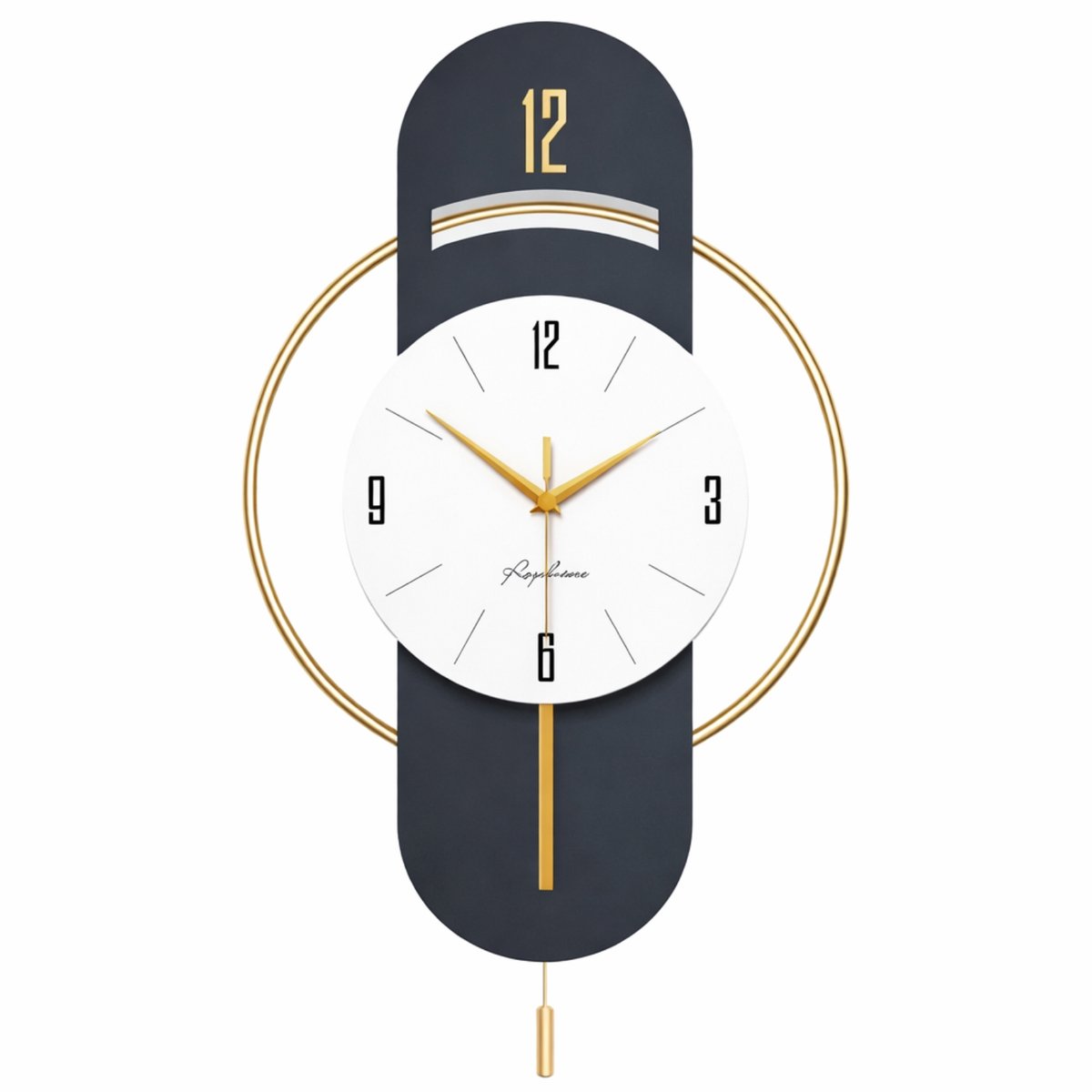Stille wandklok met slinger Antieke niet tikkende quartz uurwerk Decoratieve klokken voor slaapkamer, woonkamer, keuken (kleur: bruin) Mooi Stille wandklok met slinger Antieke niet tikkende quartz uurwerk Decoratieve klokken voor slaapkamer, woonkamer, keuken (kleur: bruin) Mooi