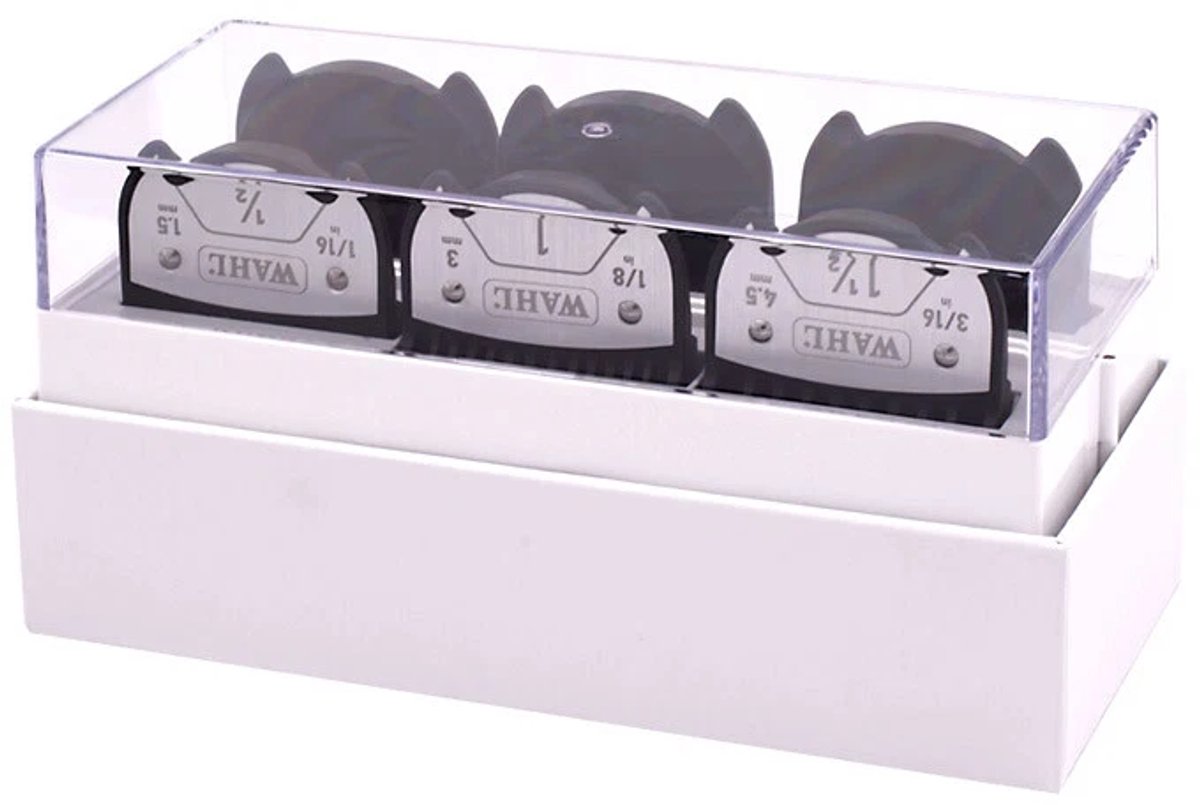 Wahl Storage box 6 p. white incl. Magnetic Premium Attachment Combs