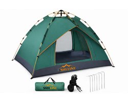 SMH LINE® Pop Up Tent - Camping Tent - 2 Personen - Kampeertent - Incl. Draagtas - Waterdicht - Groen