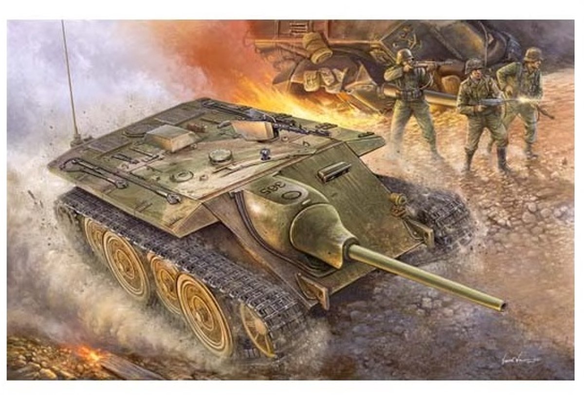 Trumpeter 00385 German E-10 Hetzer Entwicklungsfahrzeug 1:35 – Plastic Modelbouwkit