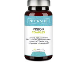 Nutralie Vision Complex - 60 Capsules - Ogen & Zicht Supplementen - Mannen en Vrouwen - Met Luteïne, Zeaxanthine, Astaxanthine, Vitamines A, C, E, B1, B2, Zink