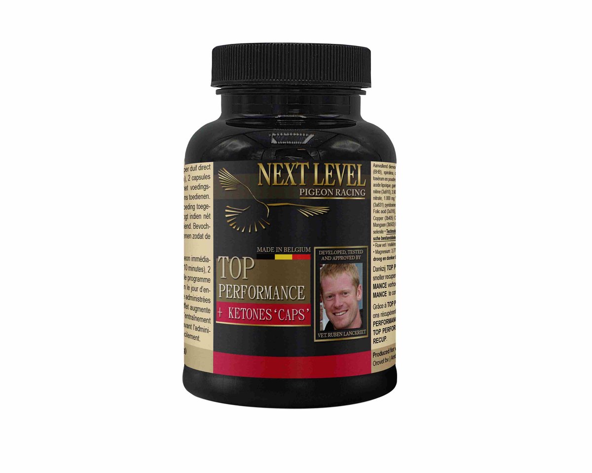 Next Level Top Performance Caps + ketonen 240 capsules - voor postduiven