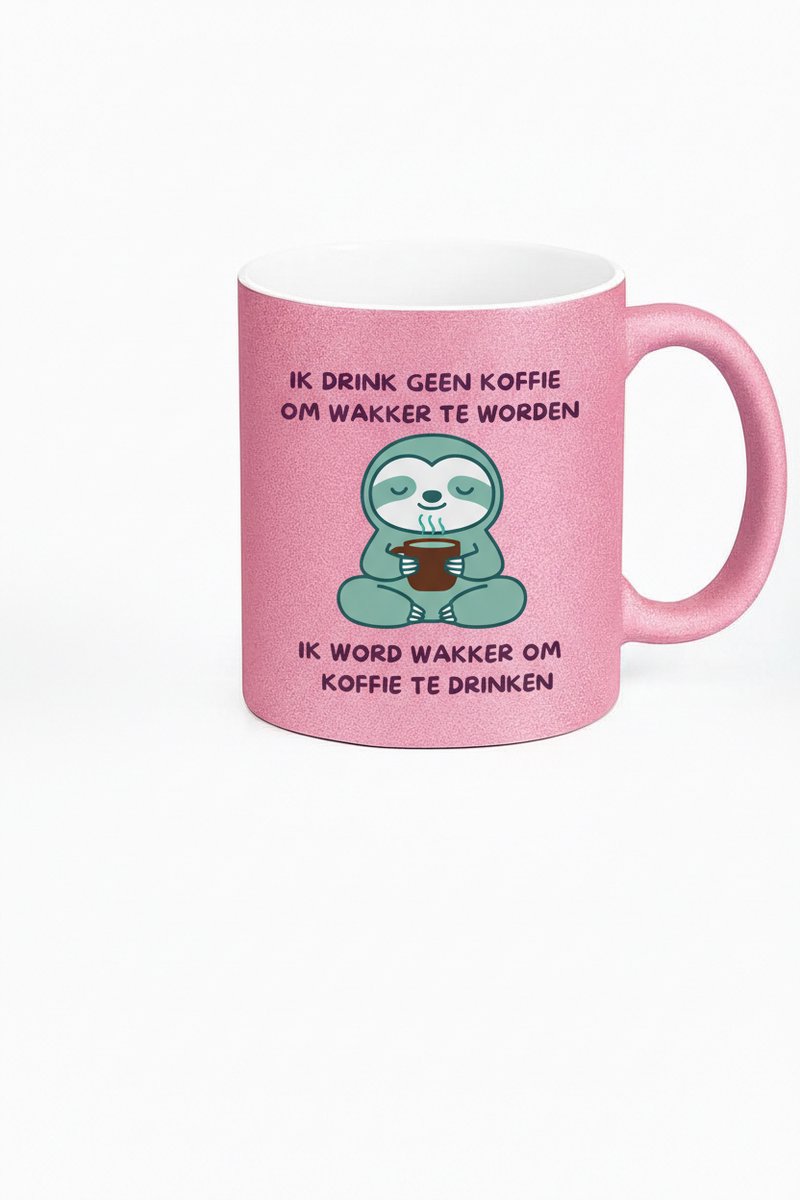Ik Drink Geen Koffie" Mok - Grappige Koffiemok met Luiaard Design