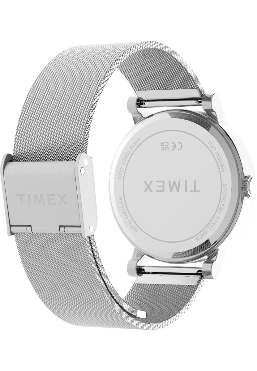 Timex Timex Originals Quartz Analoog Horloge Silver Tone Kast: 100% Laag Lood Messing | Armband: 100% Roestvrij Staal 38 mm TW2Y68900AJ, TW2Y69000AJ, TW2Y69100AJ