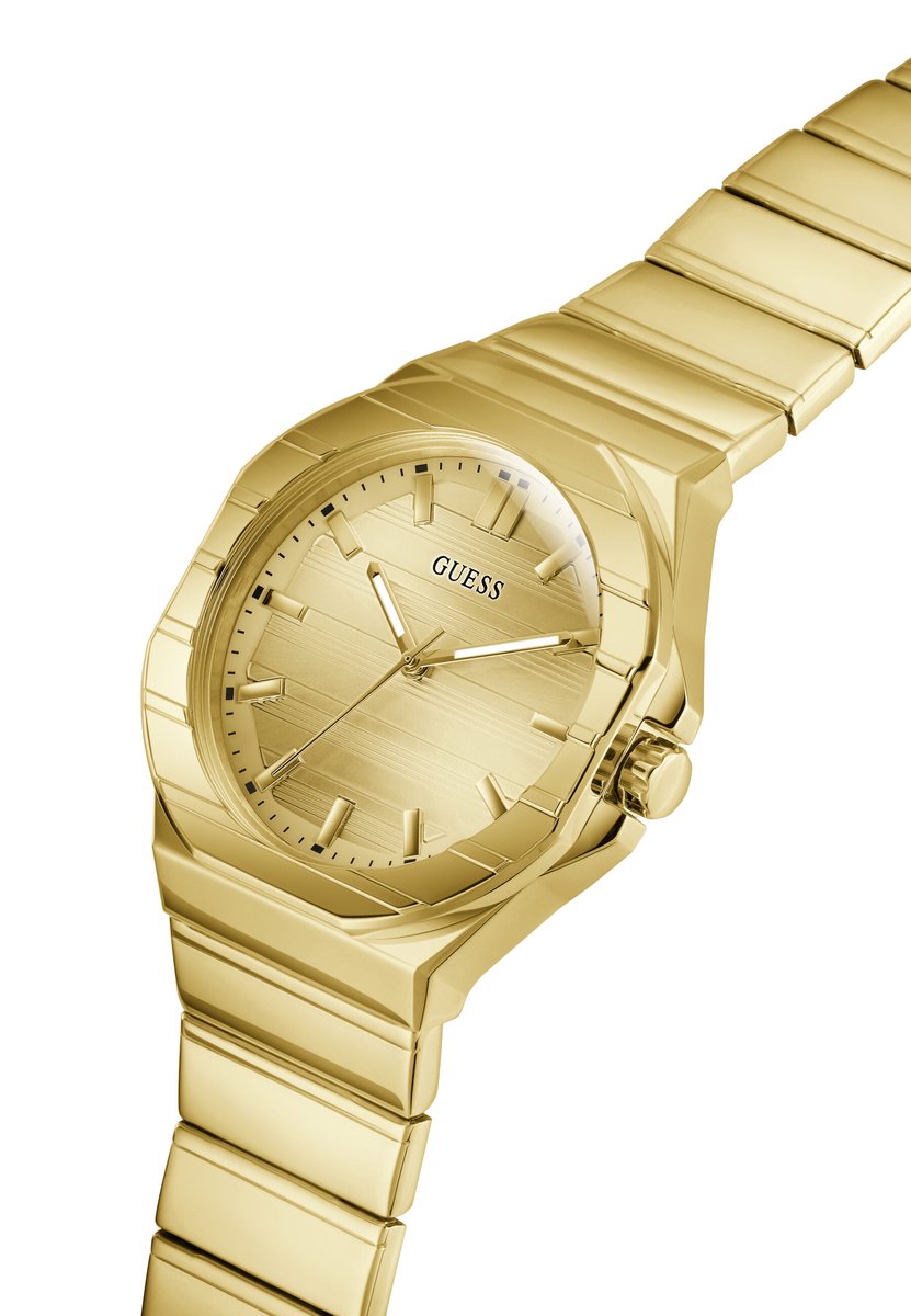 Guess Jaq Quartz Analoog Horloge Gold Tone Kast: 100% Roestvrij Staal | Armband: 100% Roestvrij Staal 38 mm GW1070G2, GW1070G3