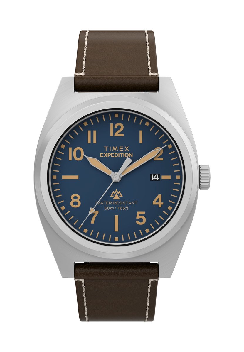 Timex Expedition® Capstone Quartz Analoog Horloge Brown Kast: 100% Laag Lood Messing | Armband: 100% Milieubewust Materiaal 39 mm TW2Y30600AJ, TW2Y30700AJ