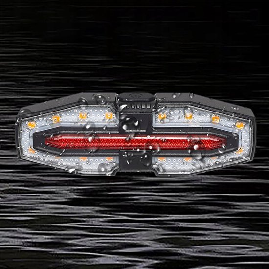 Fietsachterlicht - Fietsveiligheidslicht - 5 Lichtstanden & Draadloze Afstandsbediening - Met Richtingaanwijzer & USB Oplaadbaar - 500mAh - Waterdicht & Compact - Voor Nachtelijk Fietsen — afbeelding 5