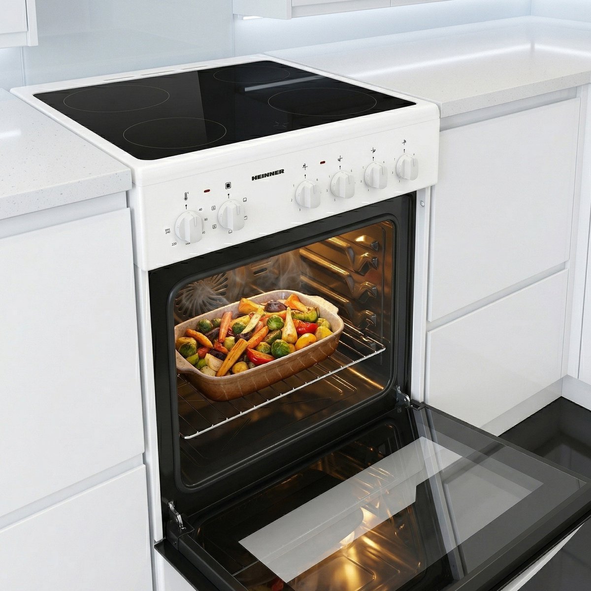 Gorenje Pacific oven met keramische kookplaat - Inbouw fornuis - Witgoed Outlet