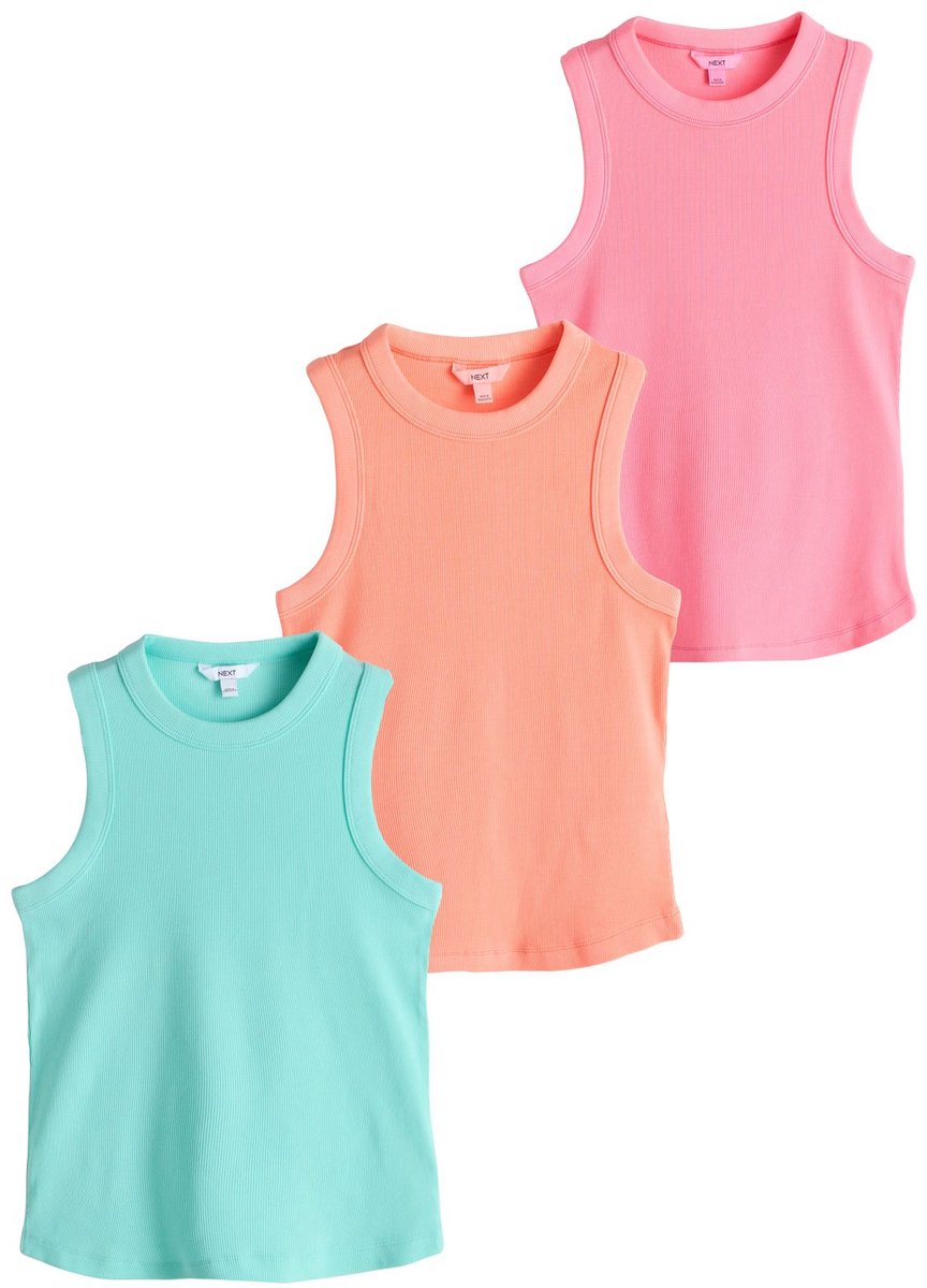 Next - Dames - Geribbelde hemdje met racerback - Roze