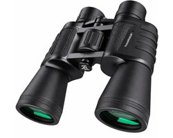 Travelhawk Verrekijker - 20x50 - BAK4 - Full Multi-Coated (FMC) - Compacte verrekijker - Waterdicht - Met nekkoord, draagtas - voor vogels kijken, jagen, theater - Zwart