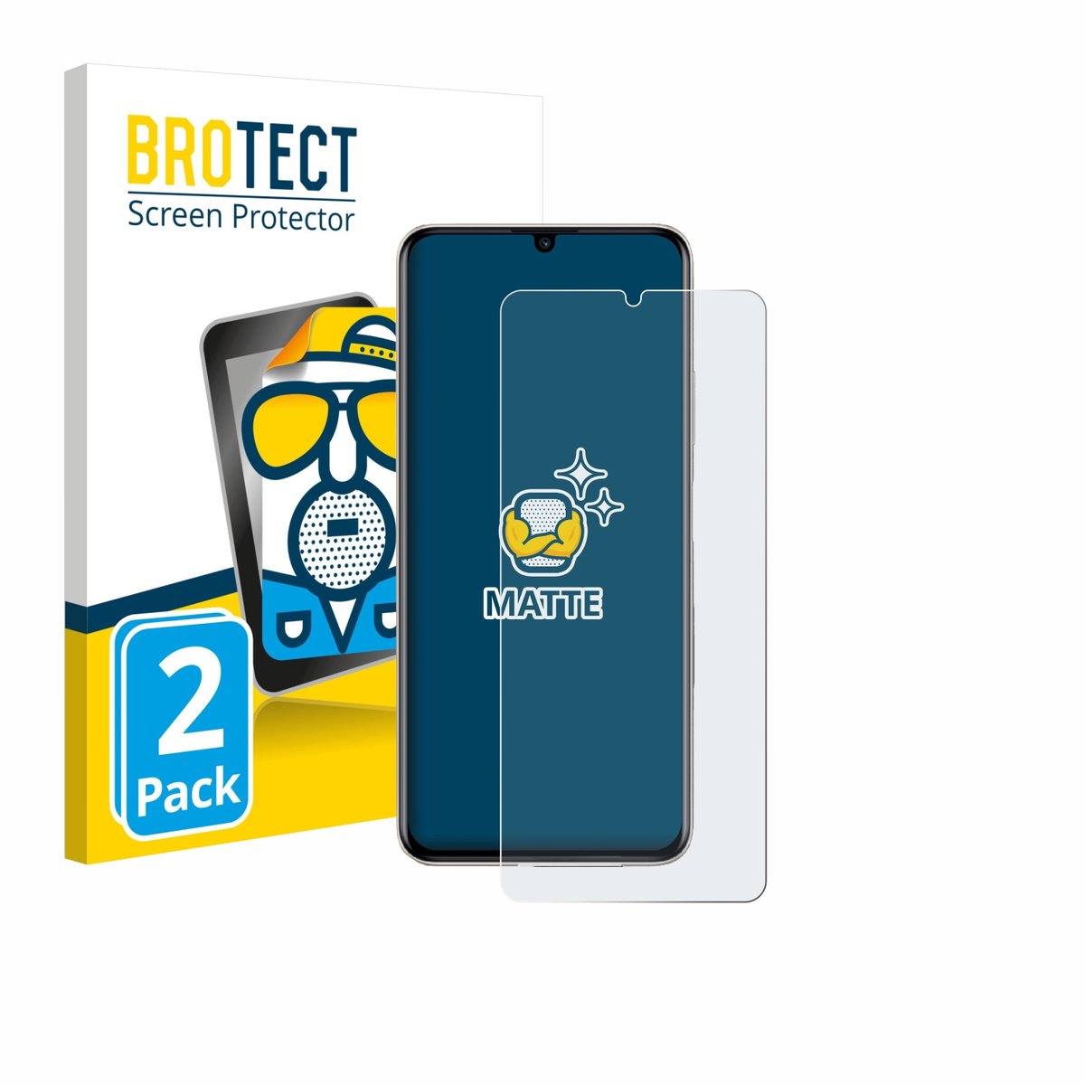 BROTECT - Screenprotector voor Huawei Nova Y71 - Folie Beschermfolie matte 2 Stuks