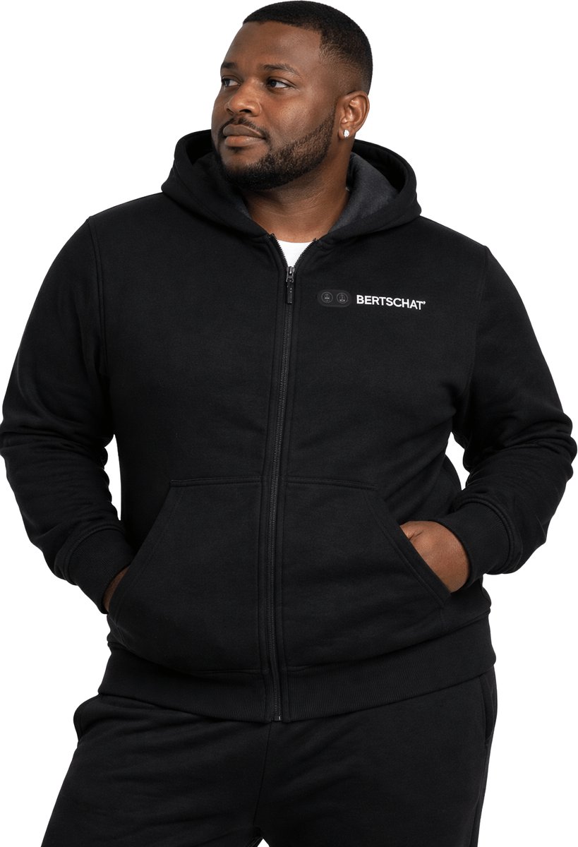 Verwarmde Hoodie - Heren | Verwarmd Vest | Dual Heating | Zwart | Incl. twee powerbanks | S