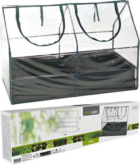 Opvouwbare broeikas van Pro Garden met stalen frame, 130x65x85 cm, met bodem.