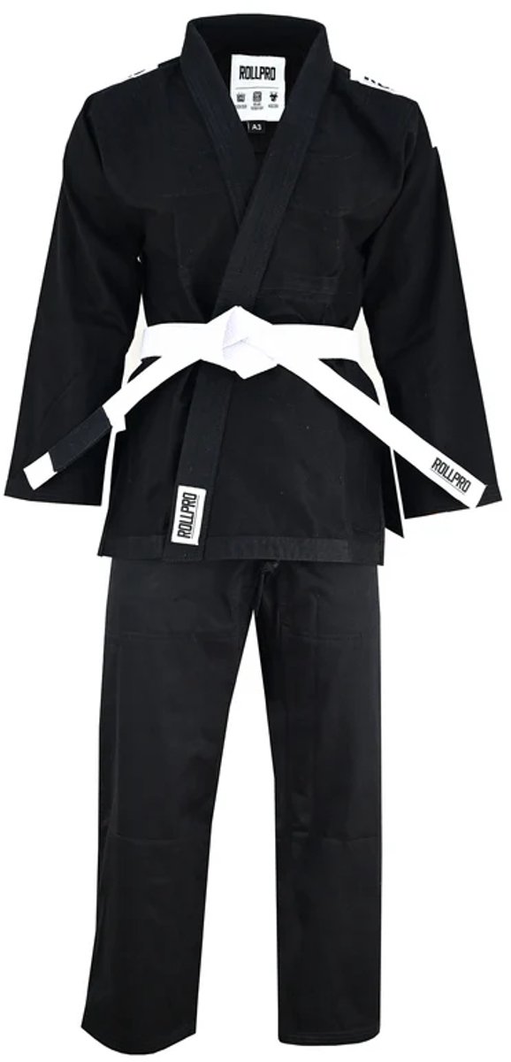 Roll Pro Essential BJJ Gi - Black A1