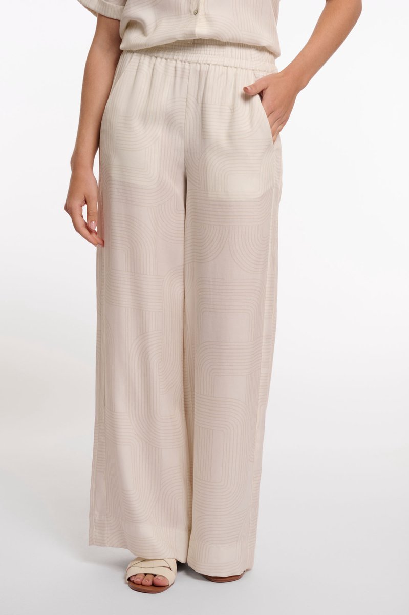 Rino & Pelle Broeken - Nour wide-leg trouser - Wit
