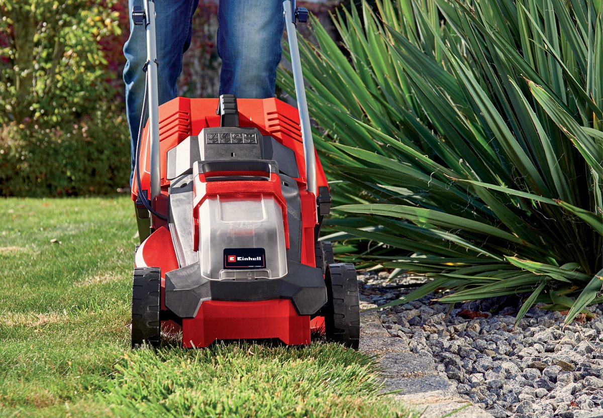 Einhell Accu Grasmaaier GE-CM 18/30 Li Kit - Power X-Change - 18 V/Li-ion - Maaibreedte: 30 cm - Aanbevolen gazonoppervlakte: tot 150 m² - 25 L opvangzak - Maaihoogte: 30-70 mm - Incl. 3.0 Ah Accu en lader – foto 7