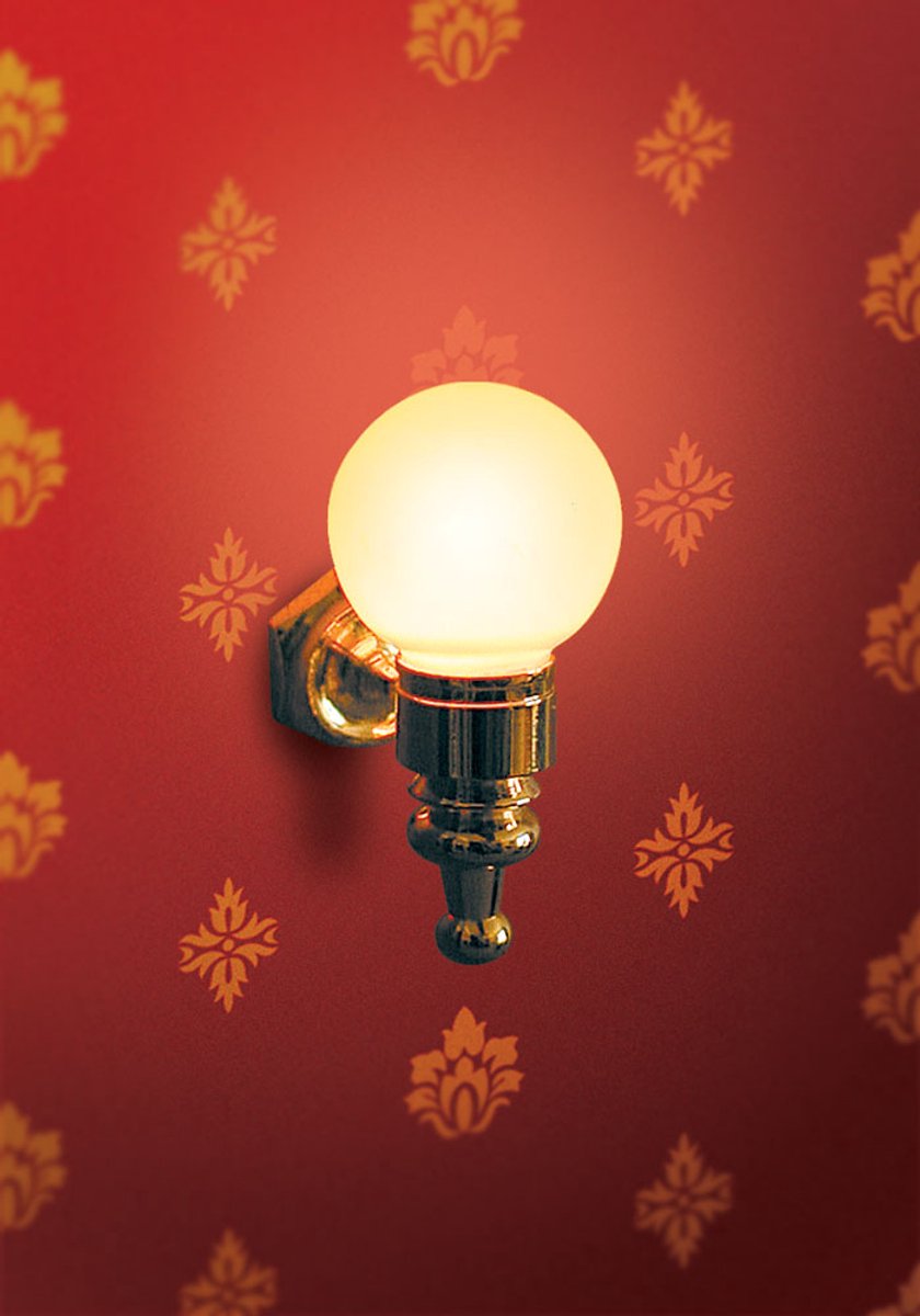 Streets Ahead DE040 Wandlamp – Poppenhuis Verlichting 1:12 – Klassieke Wandlamp – 12V – Miniatuur Lamp met Snoer